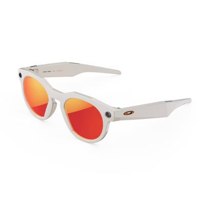 Oakley | Meta HSTN Glasses with Meta AI, Audio, Photo, Video Compatibility - Warm Gray/Prizm™ Ruby | Target