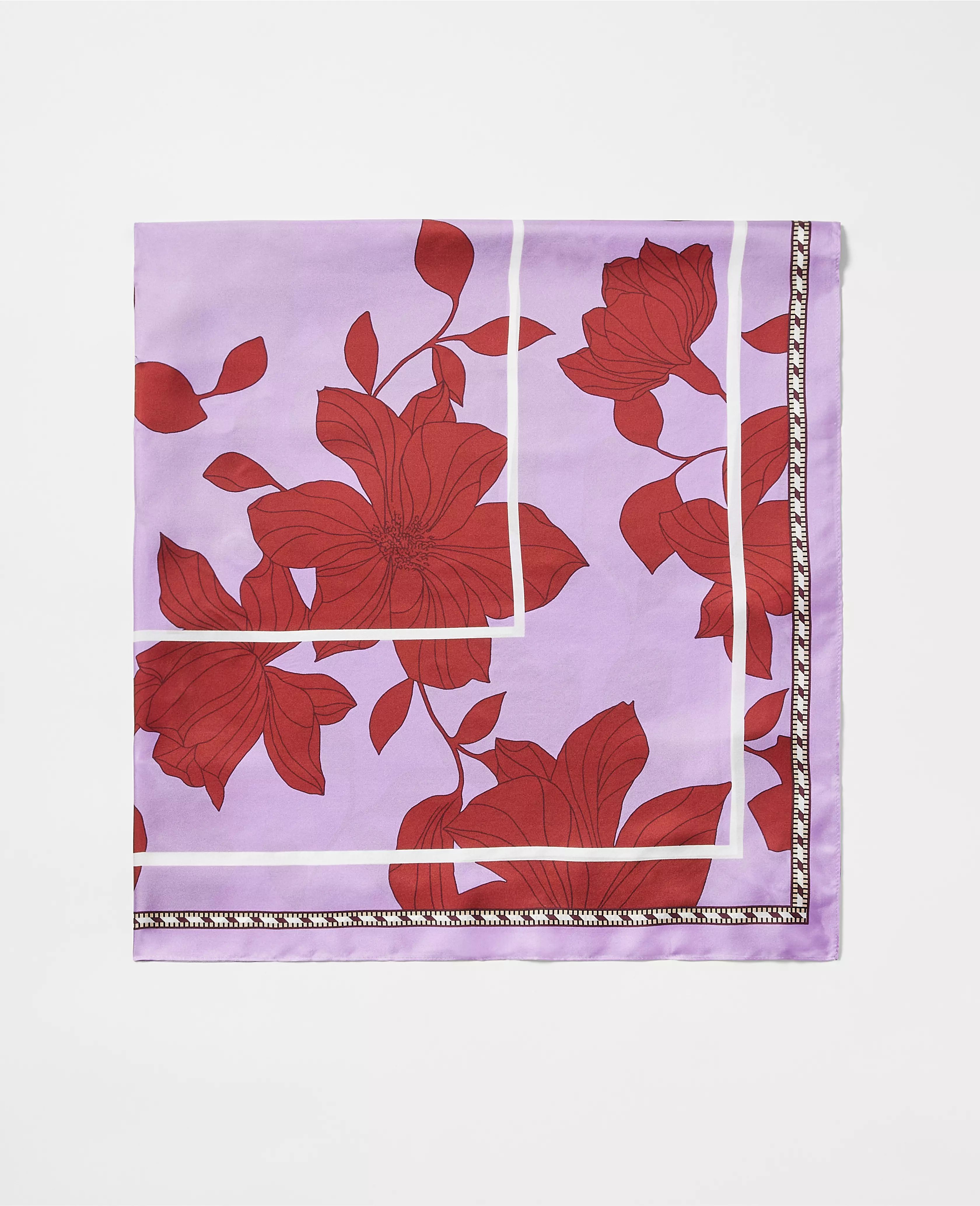Floral Silk Square Scarf | Ann Taylor (US)