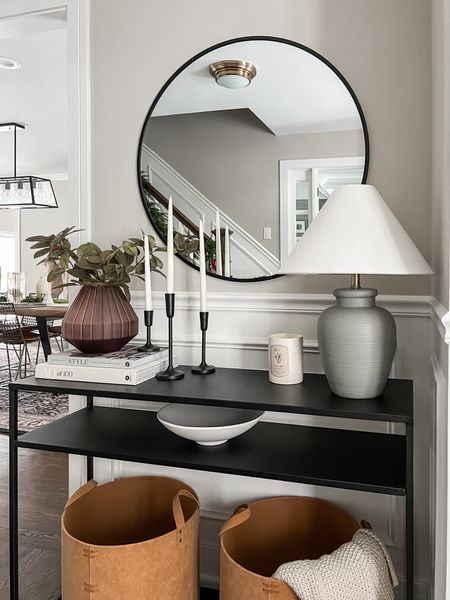 Neutral entryway foyer console table refresh - affordable home refresh with new target finds! 

#LTKunder100 #LTKhome #LTKFind