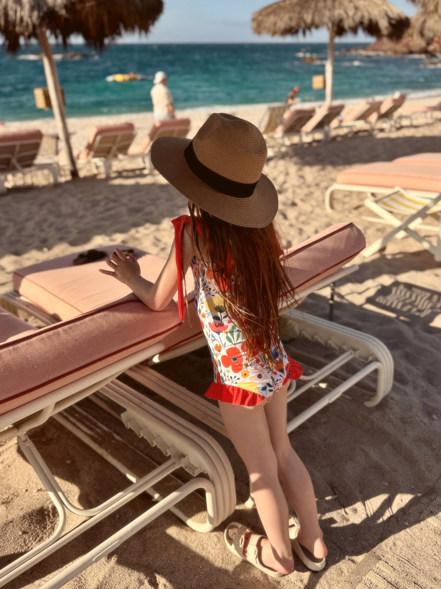 Hat $13
Swimsuit $13
Sandals $13 
All at Amazon 

#LTKootd #LTKTravel #LTKKids