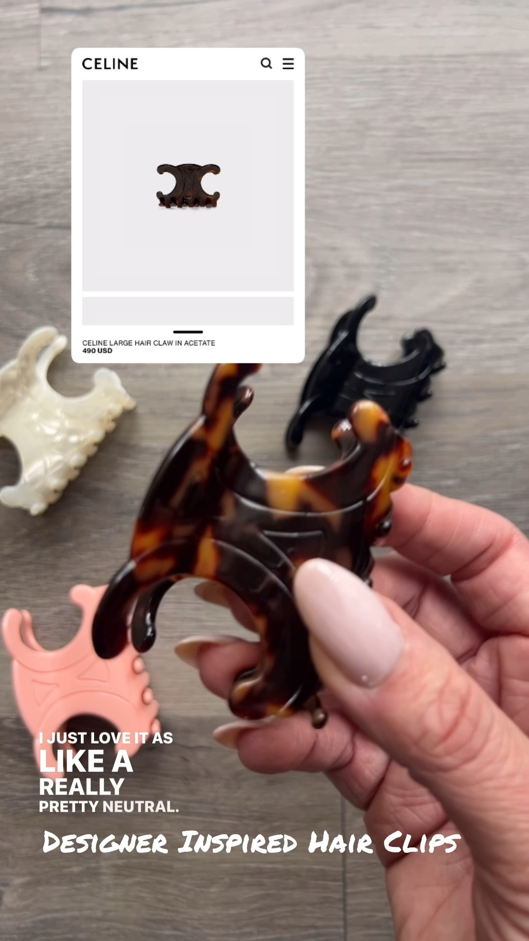 These Celine inspired hair clips are so good! Four for under $30! Designer inspired accessories, Luxe for less, Amazon find, bougie on a budget, Mother’s Day gift idea #LaidbackLuxelife

Hey Beautiful! Feel free to comment on this post if you have any questions! 🫶🏽

Follow me for more fashion finds, beauty faves, lifestyle, home decor, sales and more! So glad you’re here!! XO, Karma 

#LTKmomlife #LTKMothersDay #LTKBeauty