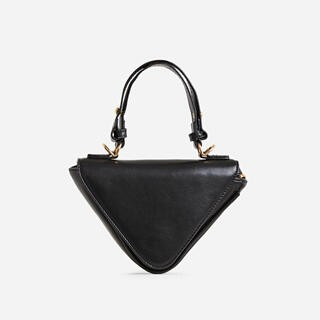 Ash Triangle Shaped Cross Body Bag In Black Faux Leather | EGO Shoes (US & Canada)