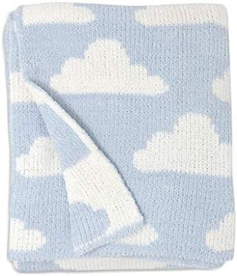 Living Textiles Blue Clouds Chenille Soft Baby Blanket Premium Cozy Fabric for Best Comfort - for... | Amazon (US)