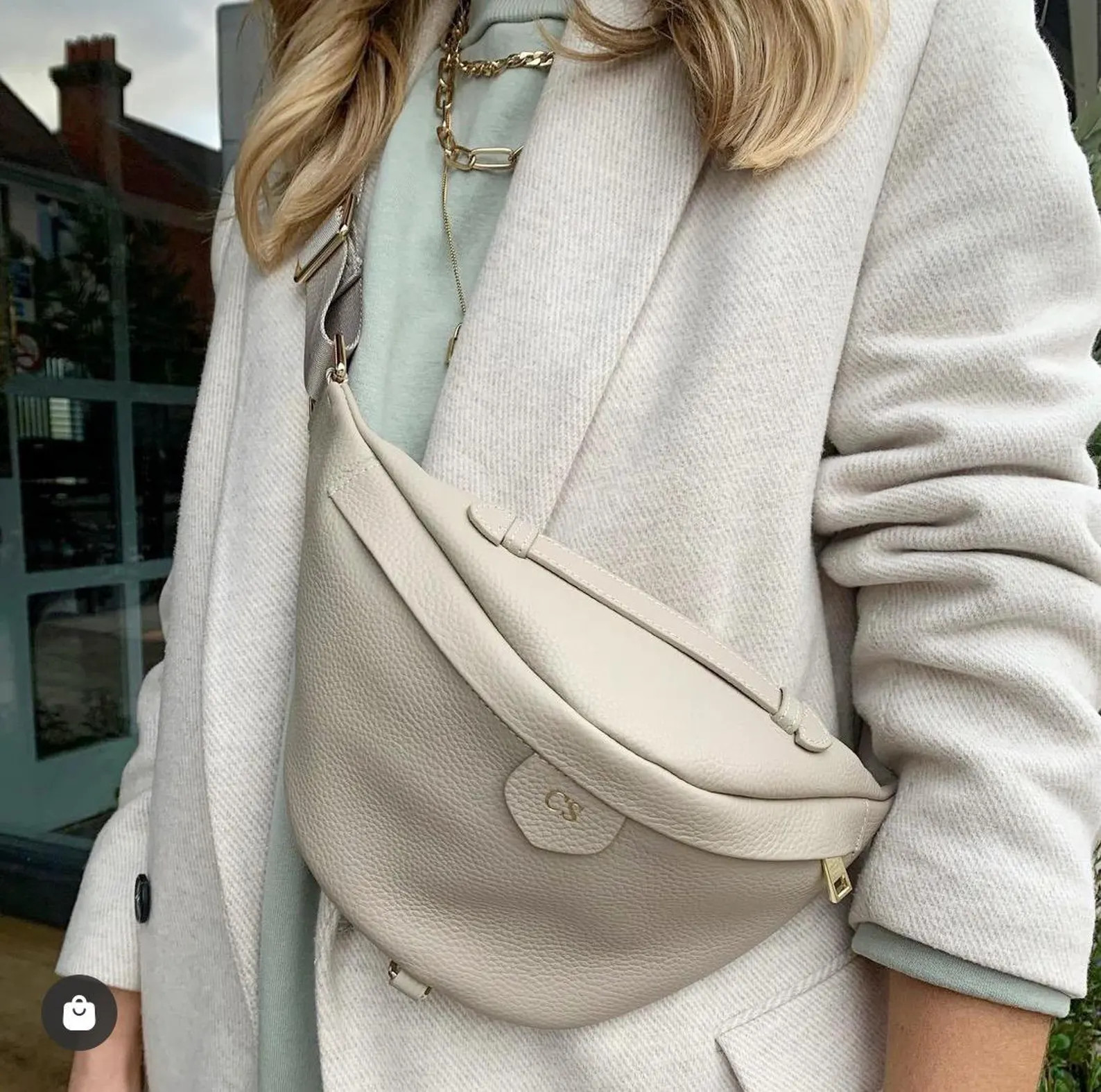 Personalised Leather Bum Bag Available in Stone or Black - Etsy | Etsy (US)