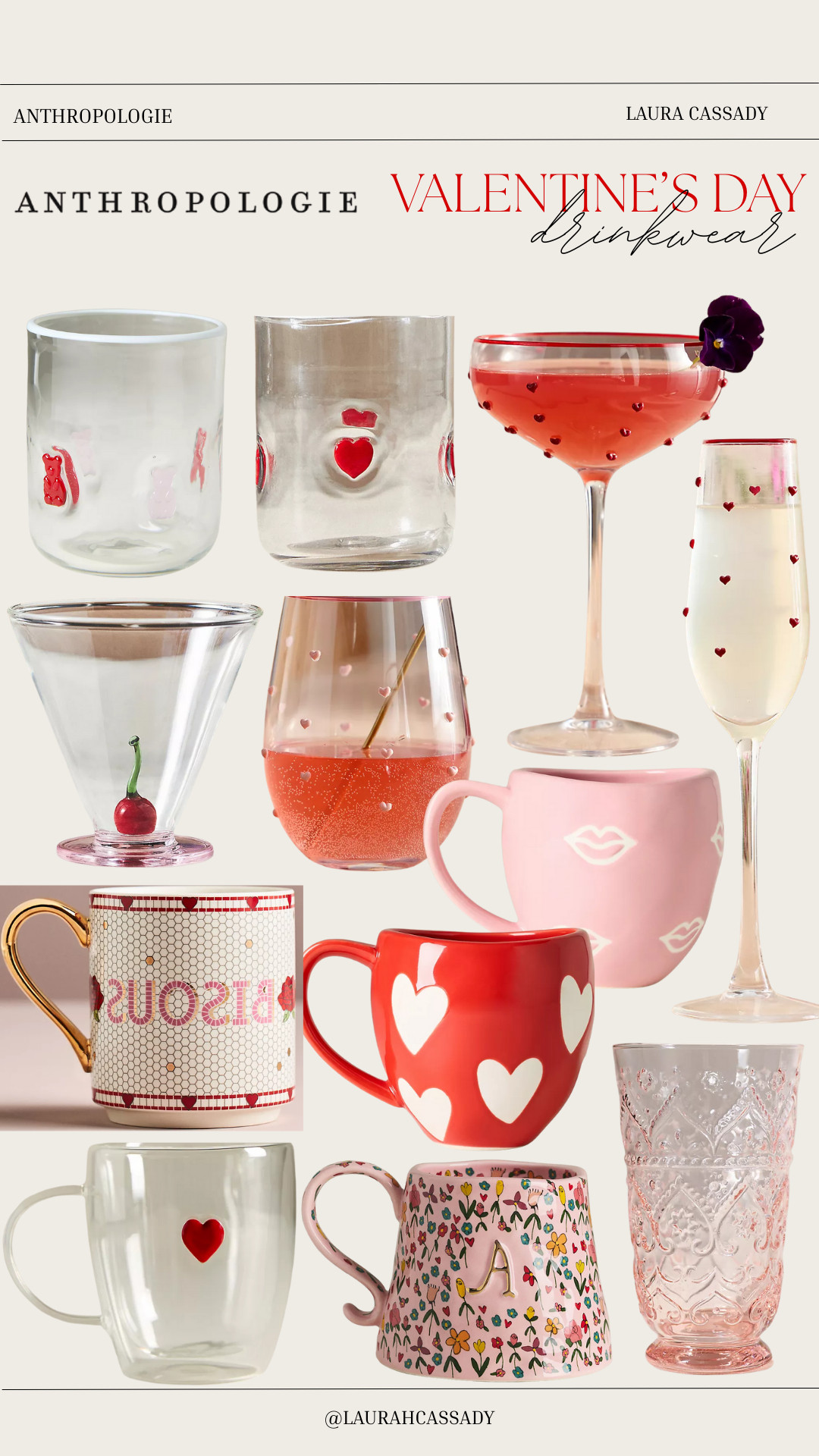 Anthropologie Valentine’s Day drinkware ✨💕 Cute glasses, mugs, and barware with romantic vibes — perfect for gifting or making holiday moments feel extra special at home.
#Anthropologie #ValentinesDrinkware #ValentinesDayGifts #HomeBarStyle #HolidayGlassware #CozyHome #LTKHome #DrinkwareFavorites #ValentinesVibes 

 #LTKValentine #LTKHome #LTKTall