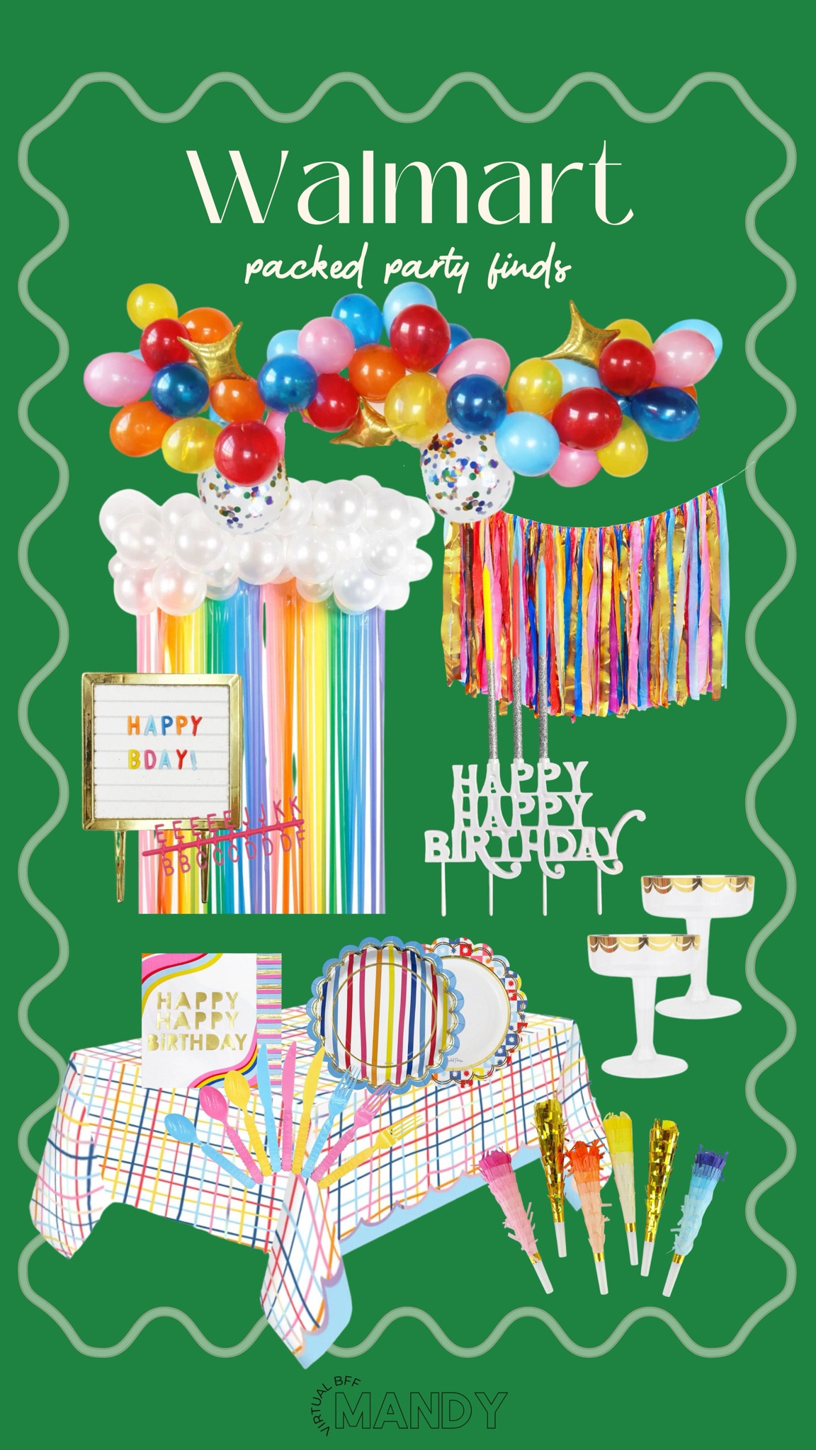 Walmart Packed Party Finds! 

party supplies - birthday party - Packed Party - walmart finds - birthday decorations - party decor - balloons - table cloth - paper plates 

#LTKParties