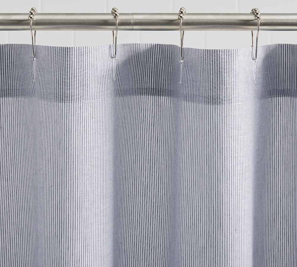 Mini Yarn Dyed Striped Shower Curtain | Pottery Barn (US)