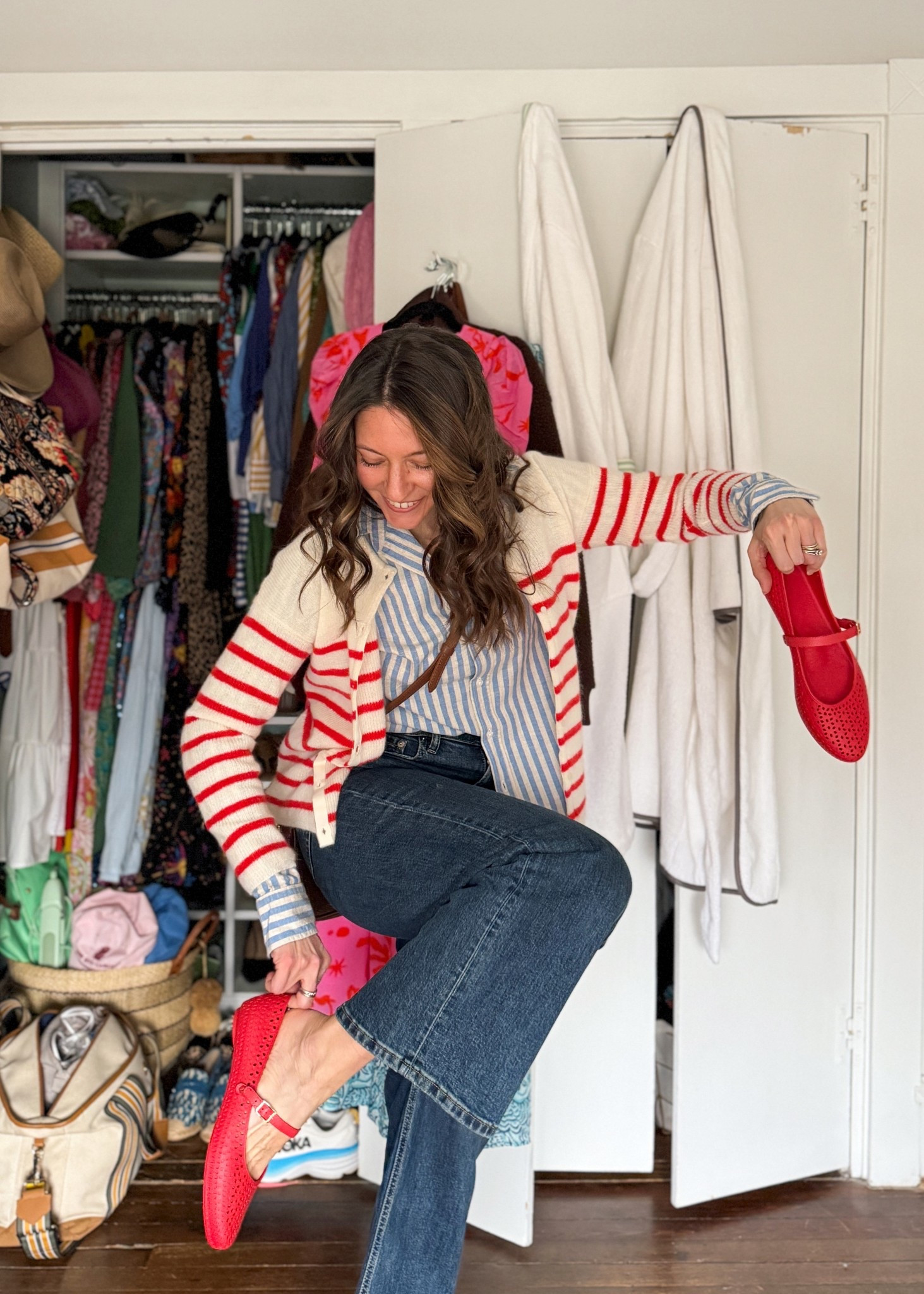✨Coming soon!✨Oka-B has been making shoes in Georgia since 1984. They focus on comfort & use bio-based, USA-sourced materials combined with recycled shoes to make new shoes! I’m wearing their new Mary Jane ballet flats in red & I love the way they look & feel. They not only add the perfect pop of color to my look but they’re also wildly comfortable… and did I mention that they’re recyclable, too?! Avoid fast fashion & shop Oka-B! @oka_b #okab #ad #gifted #LTKsustainable #sustainablestyle 

#LTKSeasonal #LTKShoeCrush #LTKFindsUnder100