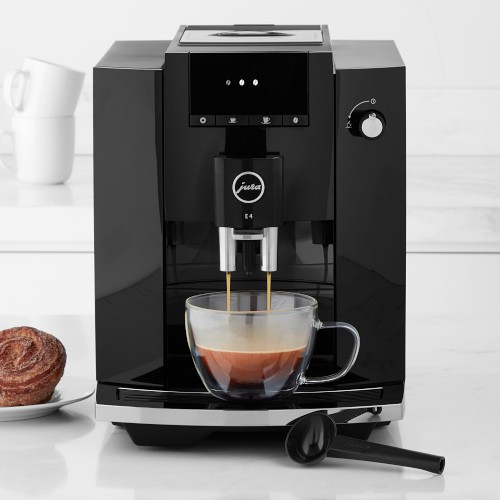JURA E4 Fully Automatic Espresso Machine, Piano Black | Williams-Sonoma