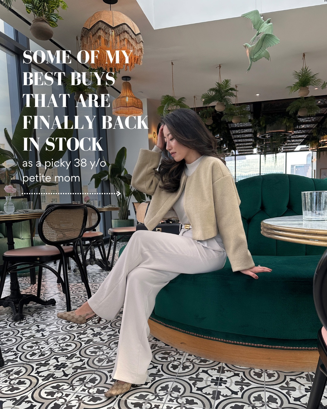 Good purchases restocked!

1. Aritzia jeans sz 24 short, runs a little big at waist. worn with Aritzia jacket XXS also linked

2. Adidas sneakers size 5, run big. Comfy and supportive

Amazon crossbody bag, high quality pebbled leather, holds a good amount, and comfy wide strap

3. Amazon cropped wool look jacket xs, very cropped but I love it for my height. Good weight with lining, I removed the buttons and folded sleeves under

4. Jessie Zhao reversible swimsuit XS, so pretty. Nice quality and coverage, comes in lots of patterns!

5. Zara suede look jacket - I got the kids size “12-13 years” which fits like a women’s xxs, Aritzia white lodge pants XXS short

6. Varley Slim Cuff Joggers xxs 25” inseam is very petite friendly on me and sweatshirt xxs

• Aritzia slouch coat xxs short (petite) - very warm, lined, runs big

7. Sam Edelman loafers 5.5

8. Quince Bella stretch wide leg jeans size 24 x 28 inseam, perfect for petites to wear with flats and sneakers

#LTKWorkwear #LTKPetite #LTKmomlife