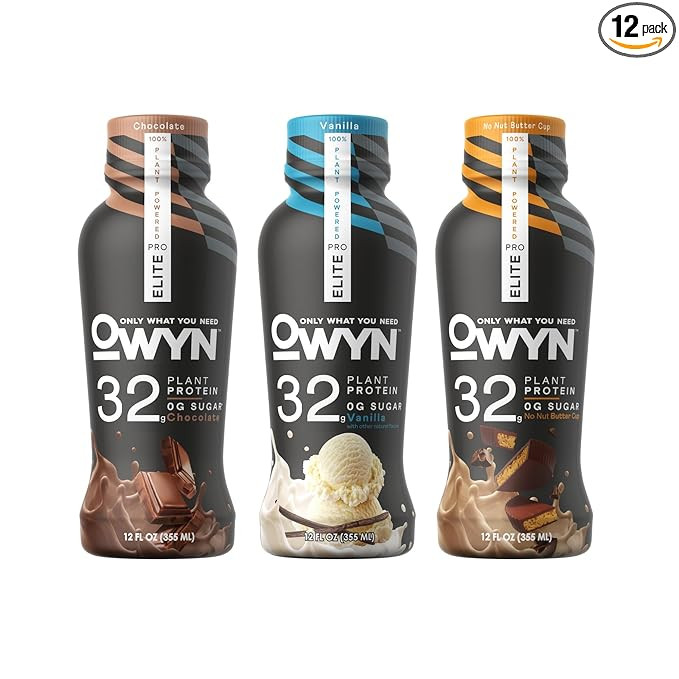 OWYN Pro Elite Vegan Plant-Based High Protein Shake, 35g Protein, 9 Amino Acids, Omega-3, Prebiot... | Amazon (US)