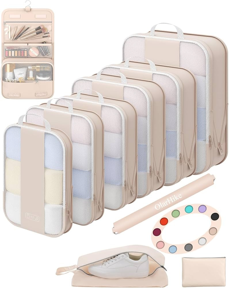 OlarHike 10 Set Compression Packing Cubes for Travel Women Mom,Luggage Clothes Storage Gifts for ... | Amazon (US)