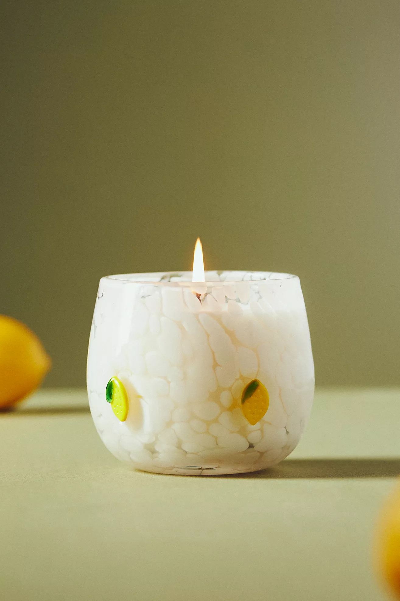 Icon Floral Lemon Blossom Cheena Glass Candle | Anthropologie (US)