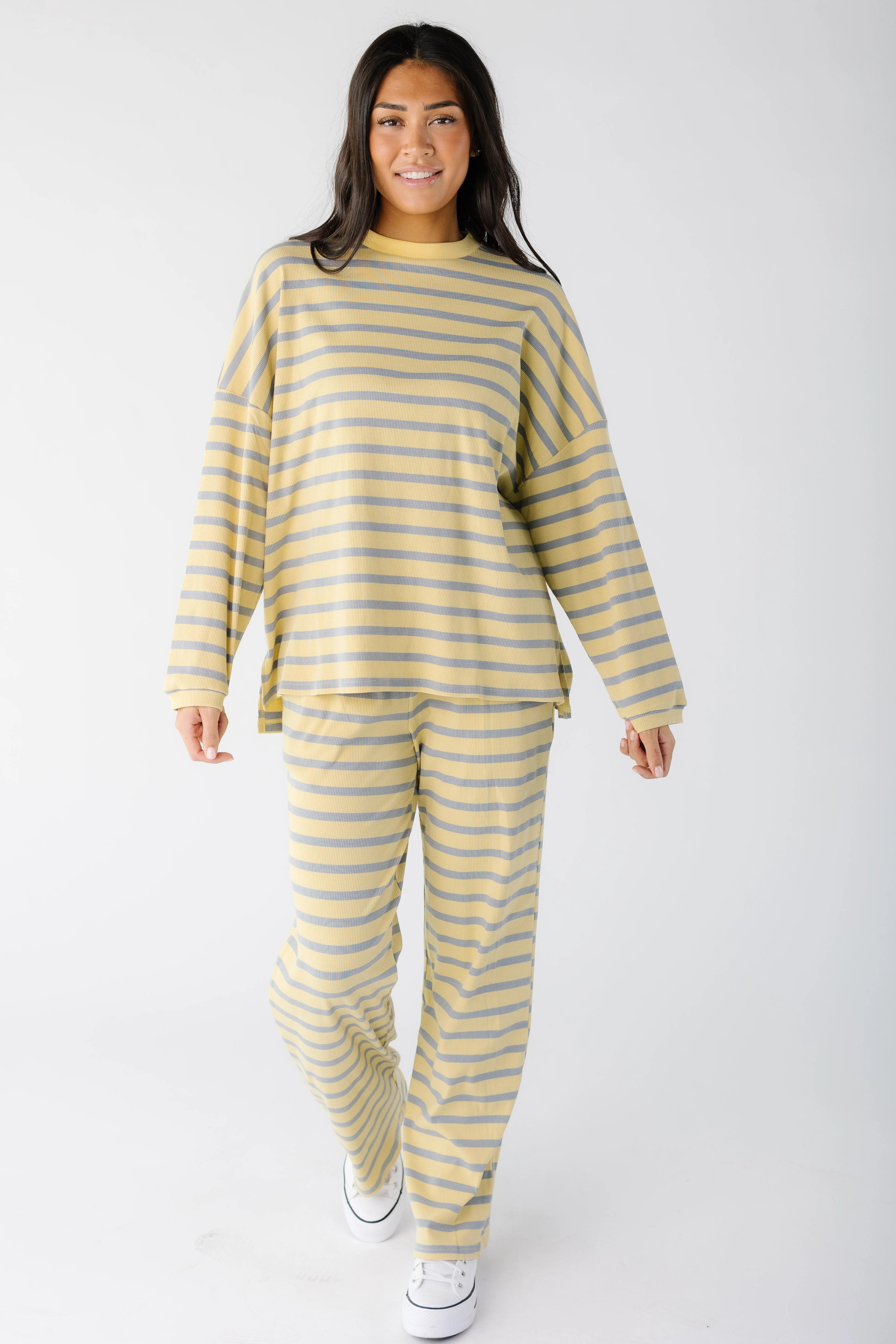 Cutie Modest Everyday Stripe Set - Cotton Ribbed | Called To Surf