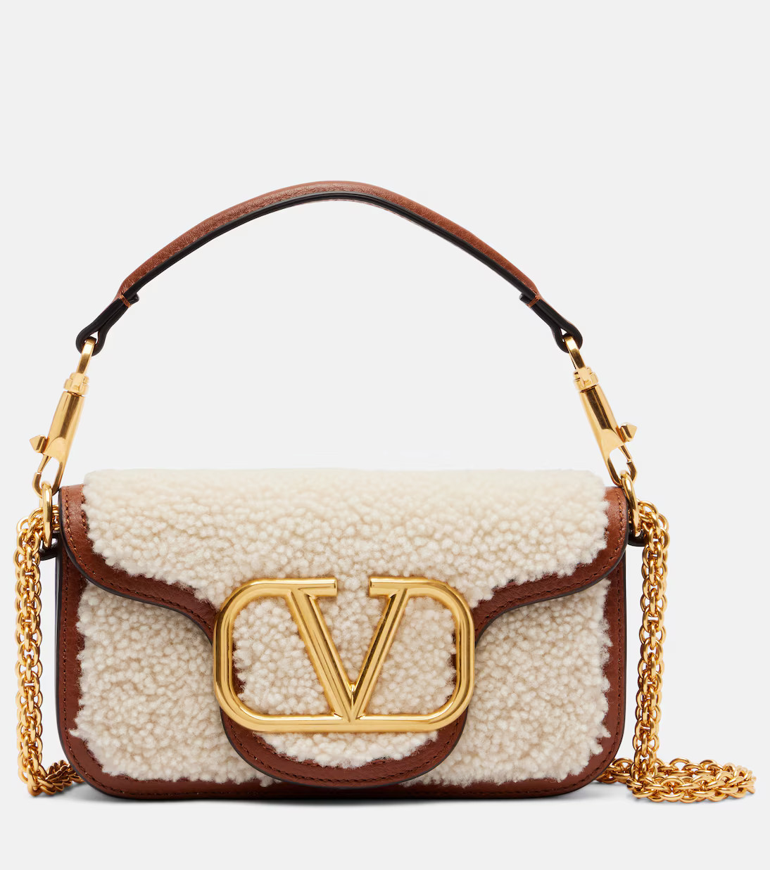 Schultertasche Locò Small aus Shearling und Leder | Mytheresa (DACH)