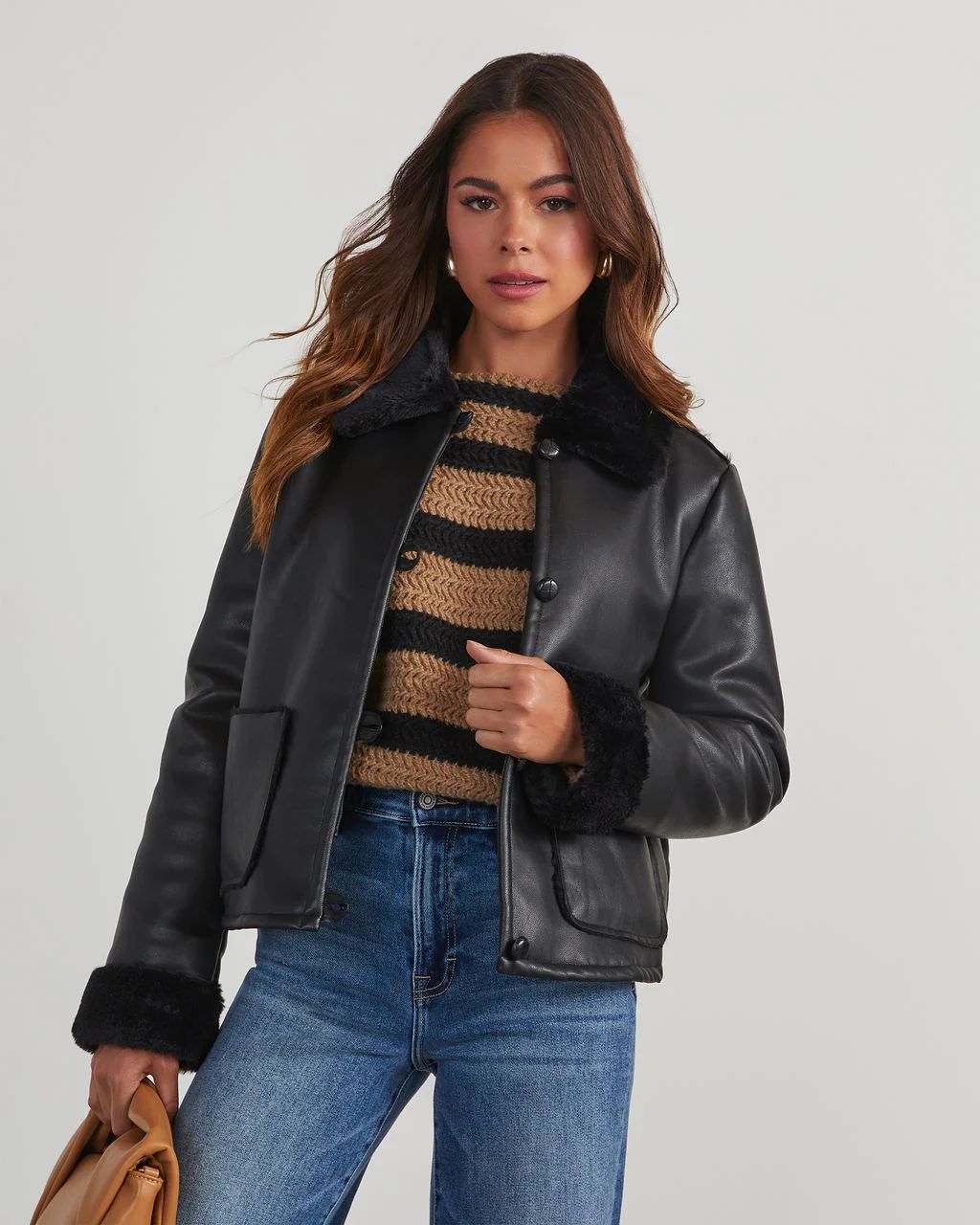 Inez Faux Leather Jacket | VICI Collection