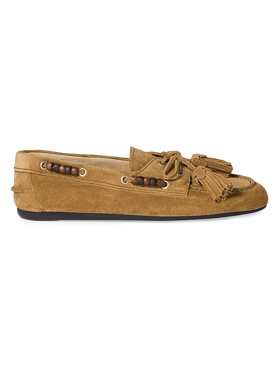 Women's Suede Tassel Loafers - Light Brown - Size 9.5 | Saks Fifth Avenue