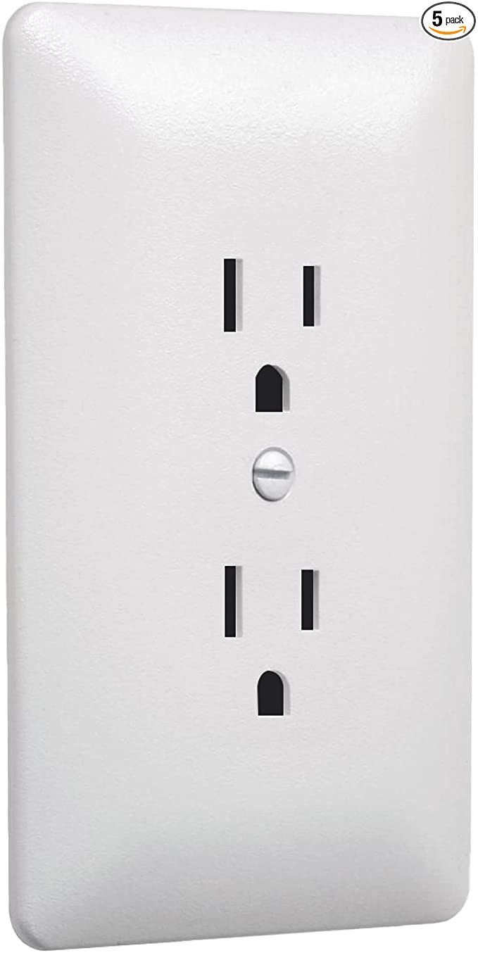 TayMac MW2000W Masque 2000 Series 1-Gang Nonmetallic Decorator Style Duplex Cover-Up Wall Plate, ... | Amazon (US)