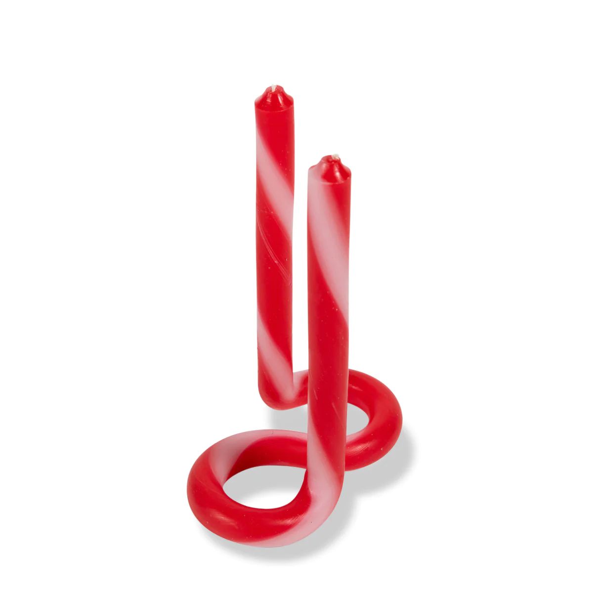 Twirl Taper Candle - Peppermint | Furbish Studio