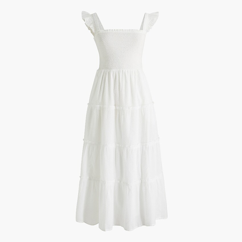 Smocked tiered midi dress | J.Crew Factory