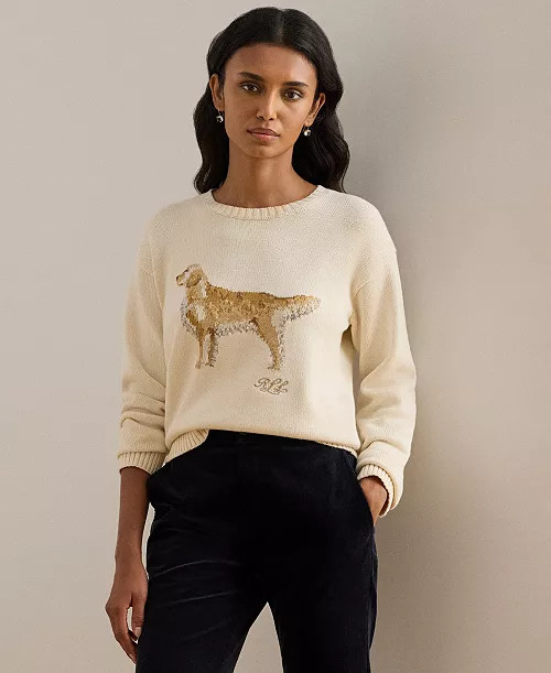 Women's Cotton Dog  Sweater | Macy's