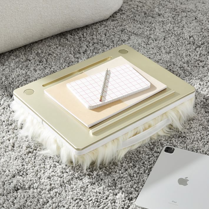 Faux-Fur Speaker Lapdesk - Llama | Pottery Barn Teen