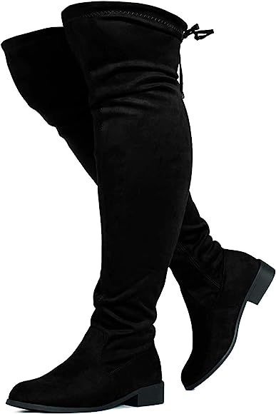 RF ROOM OF FASHION Women's Wide Calf Stretchy Over The Knee Riding Boots | Amazon (US)