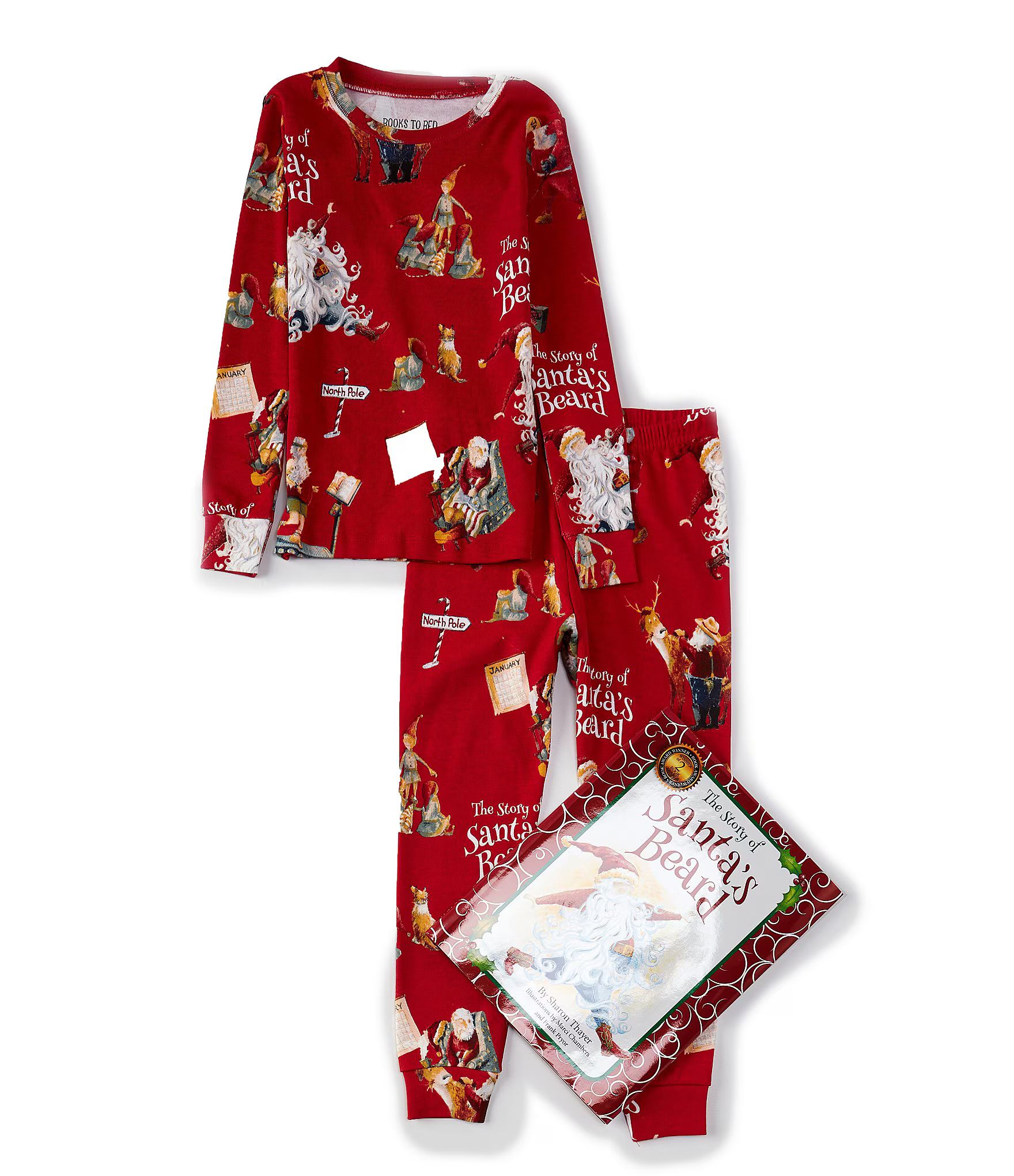 Books To Bed Little/Big Kids 2-10 Christmas Santa's Beard Pajama's & Book Set | Dillard's | Dillard's