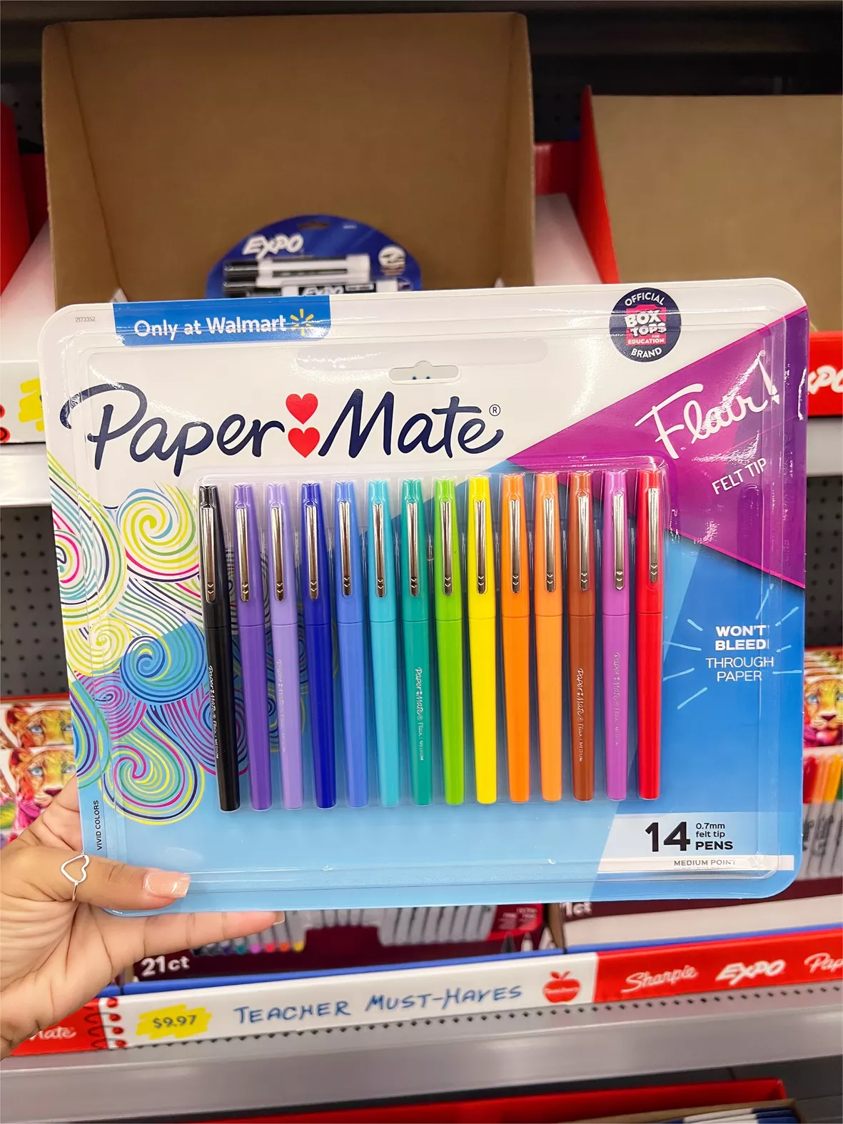 Paper Mate® Flair® Porous-Point Pens, Medium Point, 0.7 mm, Blue