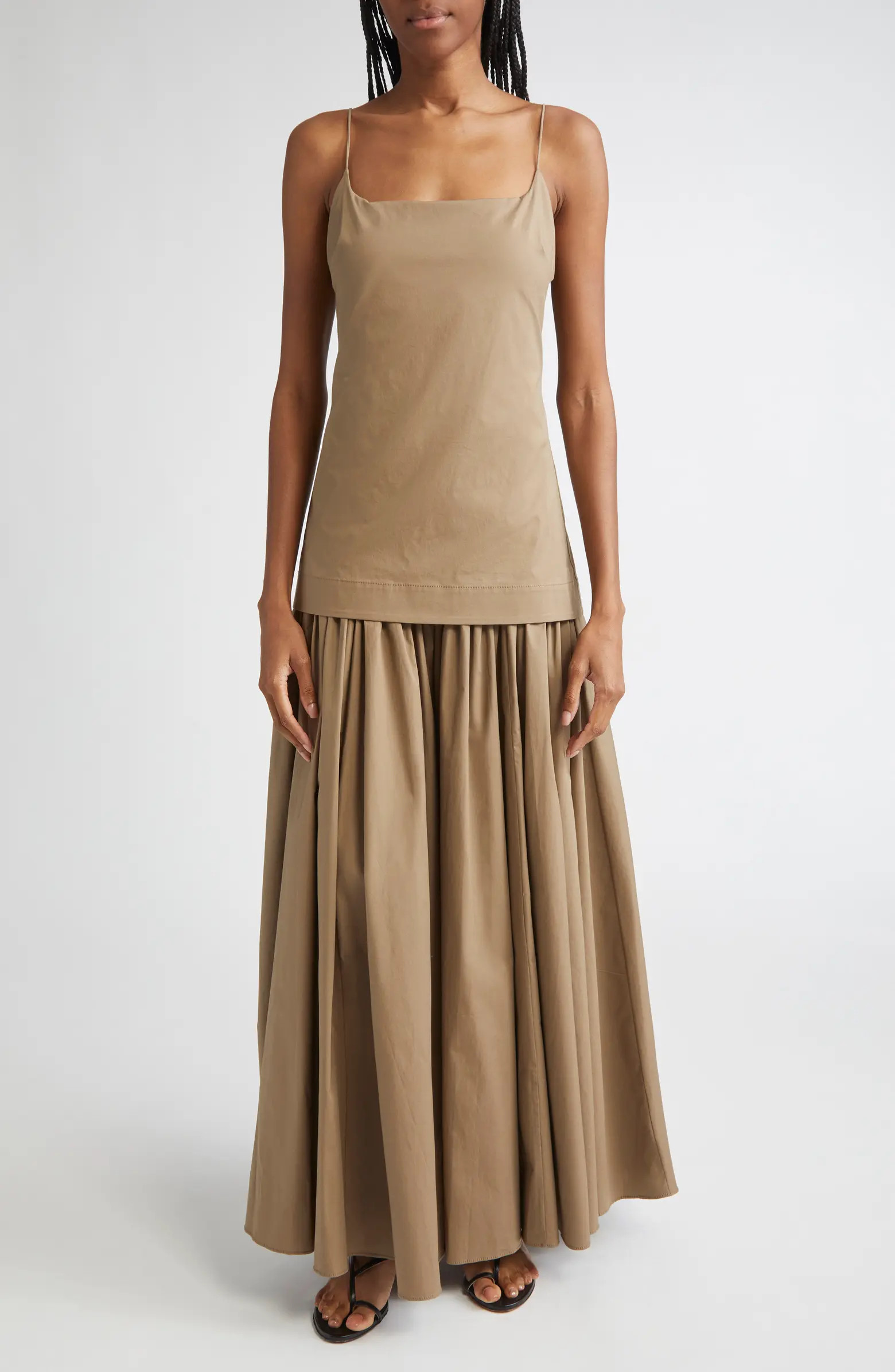 STAUD Ari Gathered Sleeveless Maxi Dress | Nordstrom | Nordstrom