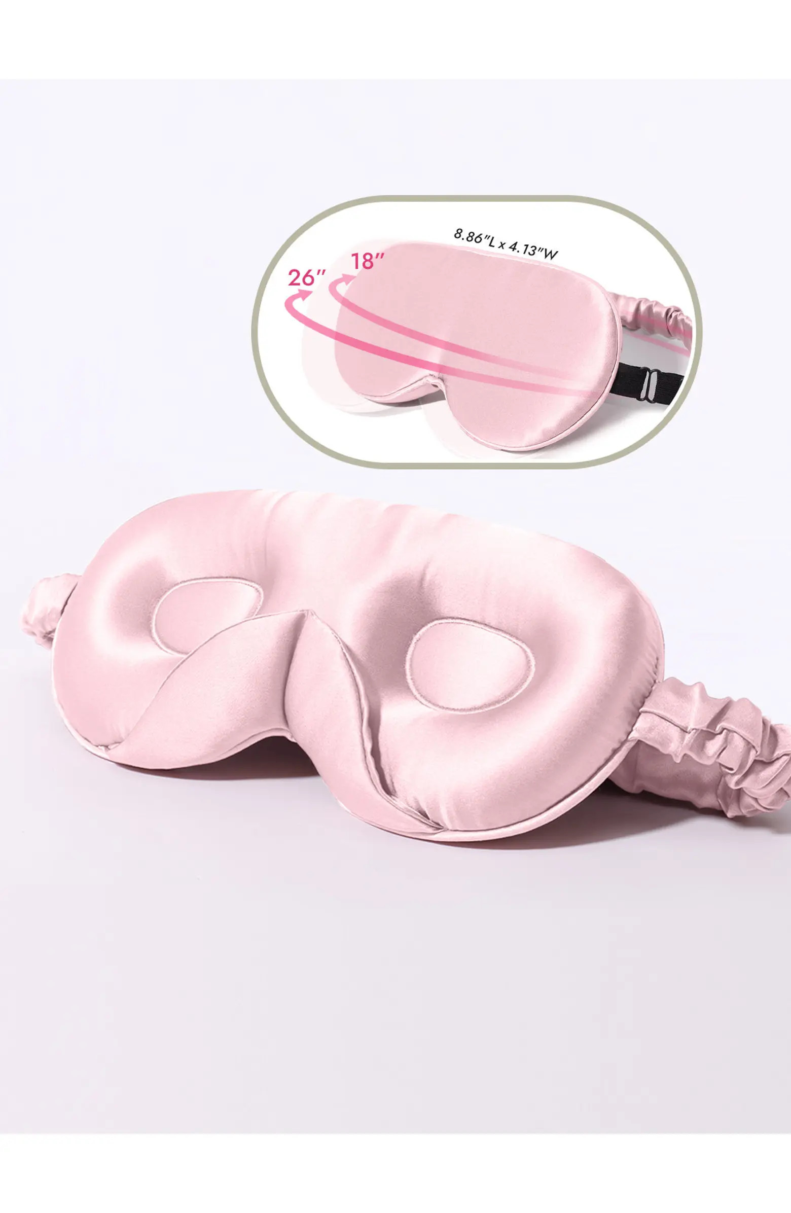 22 Momme Mulberry Silk Upgraded 3D Adjustable Eye Mask | Nordstrom