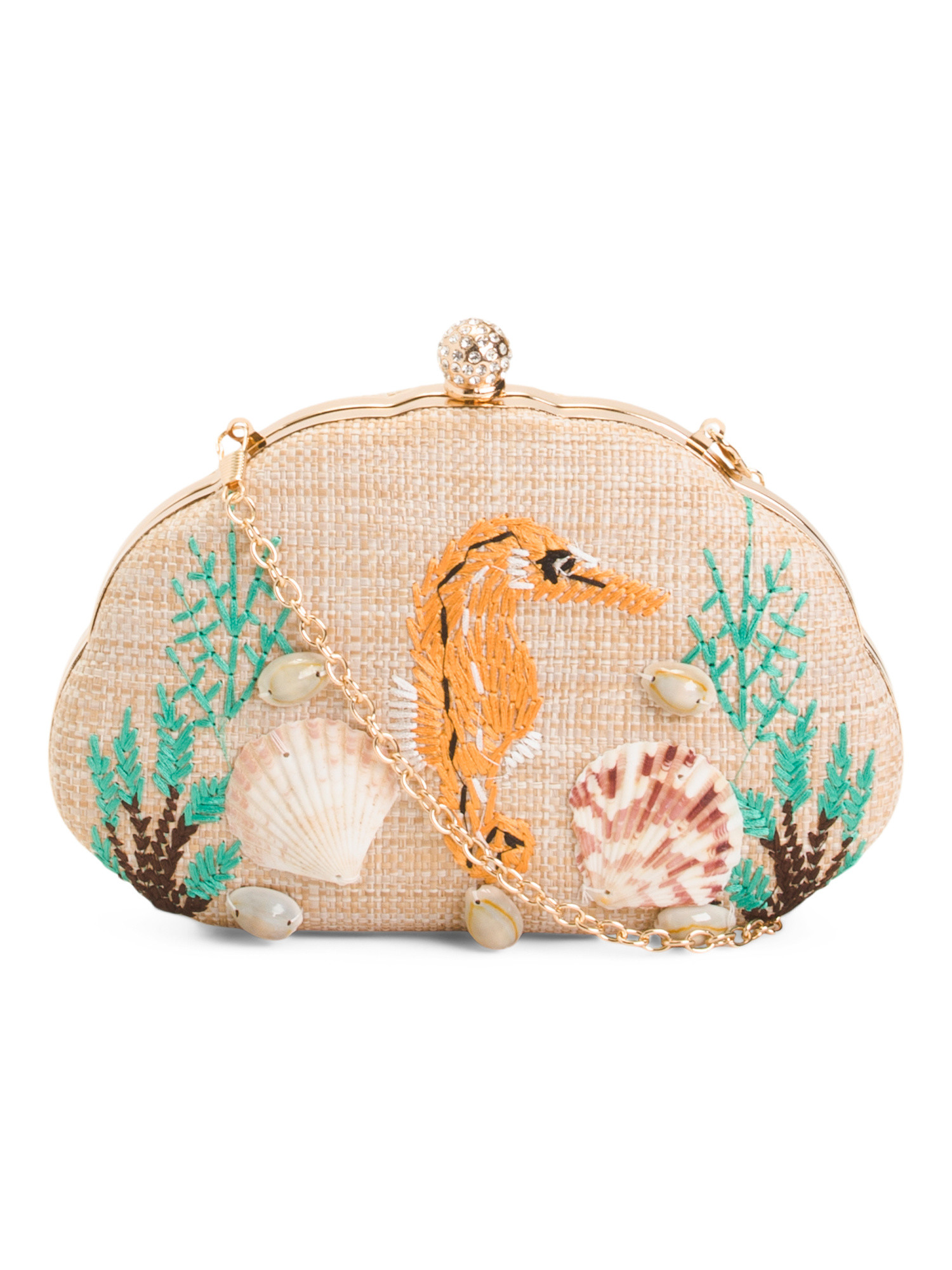 Embroidered Sea Horse Clutch | Handbags | Marshalls | Marshalls