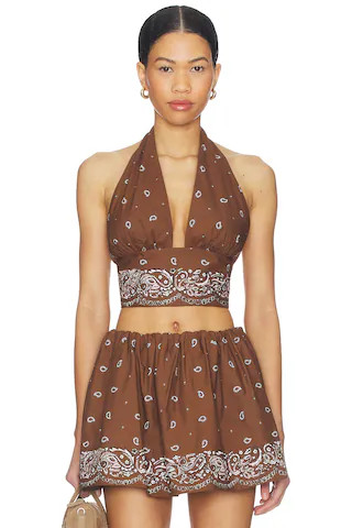 Lovers and Friends Tina Top in Cowboy Brown from Revolve.com | Revolve Clothing (Global)