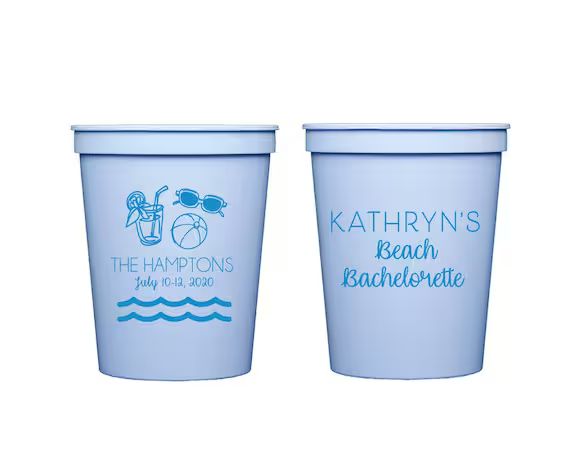 Bachelorette cups, Beach bachelorette, Beach trip cups, Personalized bachelorette party cups, Bac... | Etsy (US)