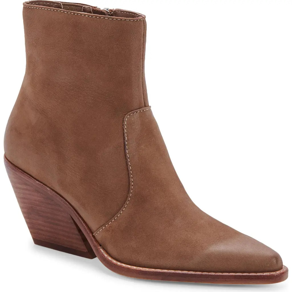 Dolce Vita Volli Pointed Toe Bootie in Brown Suede at Nordstrom, Size 9.5 | Nordstrom