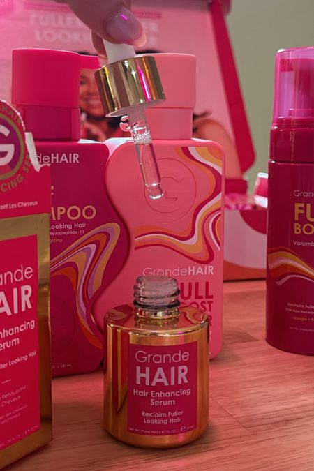 fuller hair care line from grande!!! the serum is lightweight, and dries immediately without residue (in my experience) 
