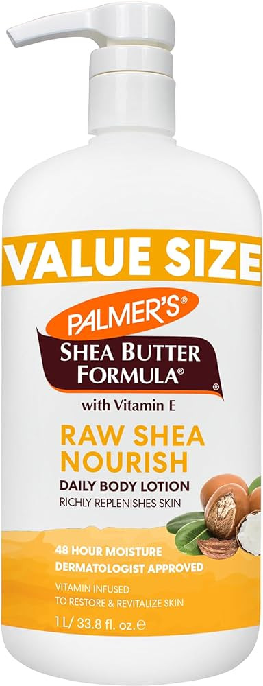 Palmer's Shea Formula Raw Shea Body Lotion for Dry Skin, Hand & Body Moisturizer, Value Size Pump... | Amazon (US)