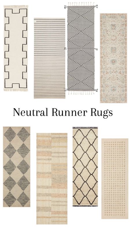 Neutral runner rugs. All of these come in full sizes as well 

#LTKstyletip #LTKhome