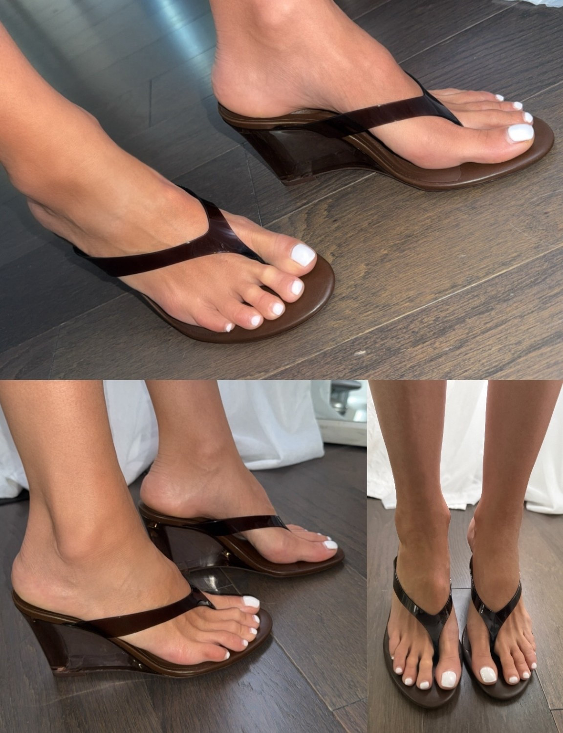 This brown/clear situation of a wedge is soo good! 
Still on SALE! 

#LTKSaleAlert #LTKdayinmylife #LTKU