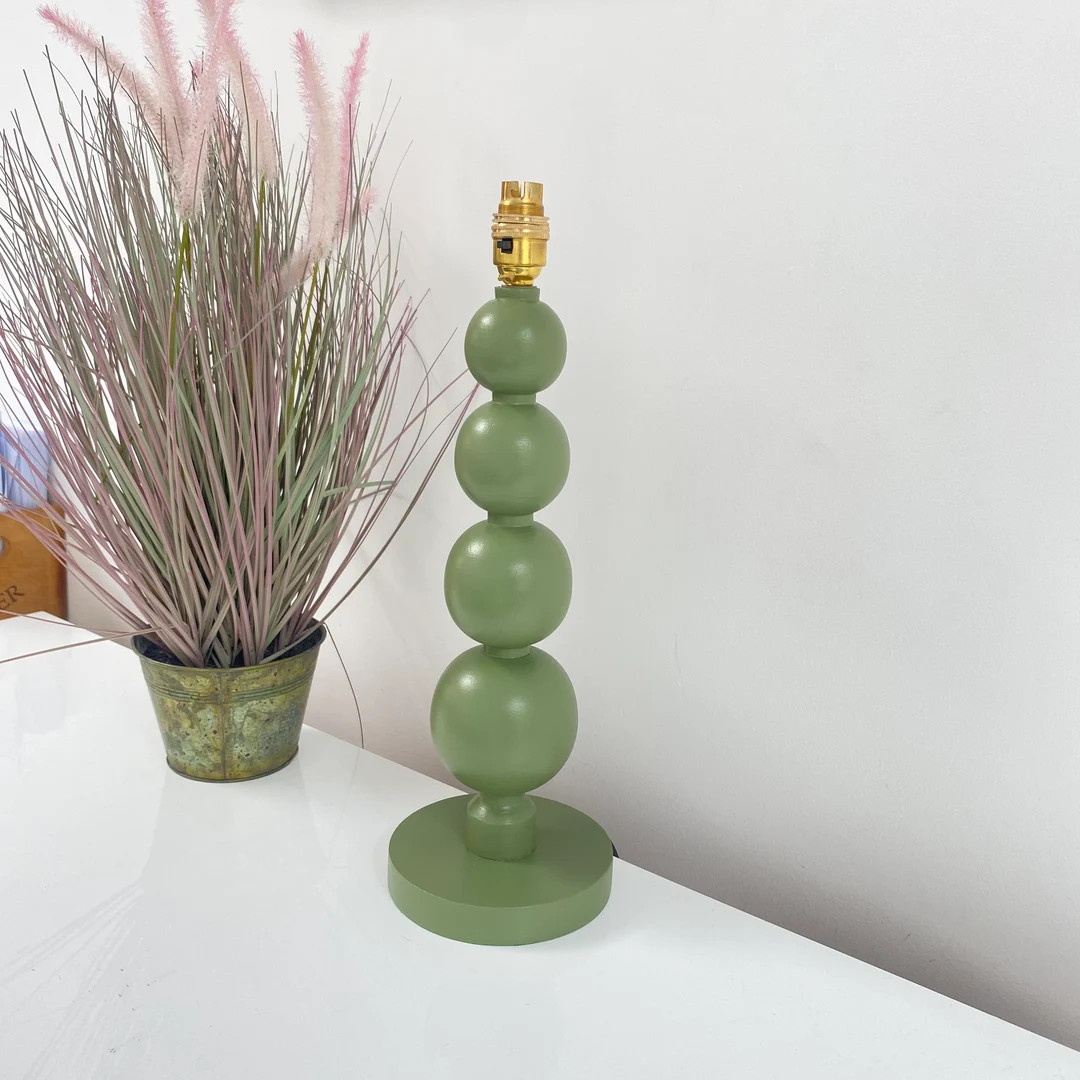 Bobbin Lamp Base Wooden Table Lamp Base Lamp Stand Hand - Etsy UK | Etsy (UK)