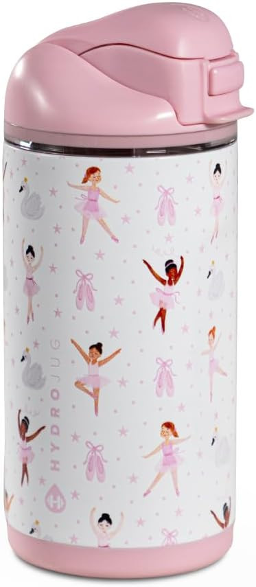 HydroJug Ease2o 14oz Kids Water Bottle with Straw & Chug Lid, Ballerina | Amazon (US)