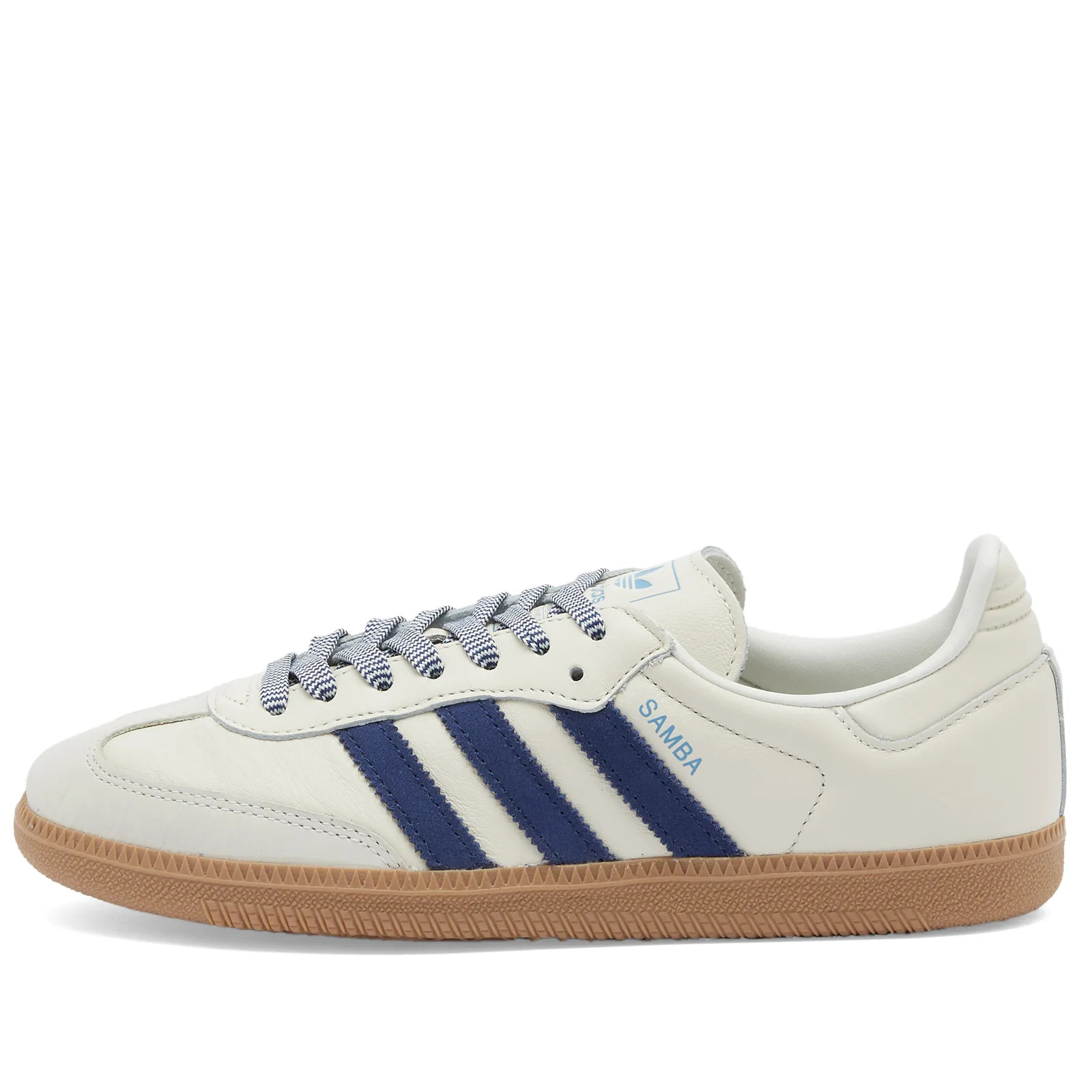 Adidas Samba OG W in Off White/Dark Blue/Clear Sky, Size UK 7 | END. Clothing