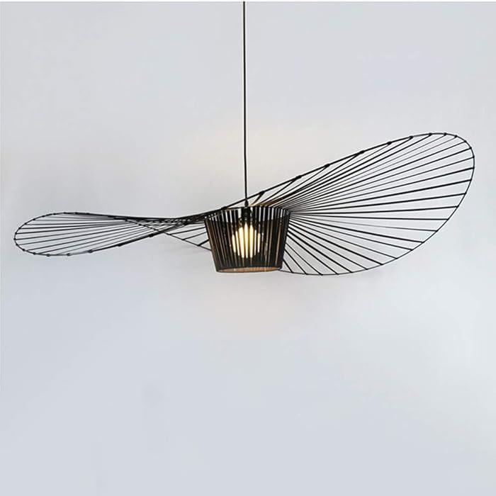 Vertigo Pendant Light Vintage Chandelier，Glass Fiber + Polyurethane Fiber Cloth Shadow Hat Lamp... | Amazon (US)
