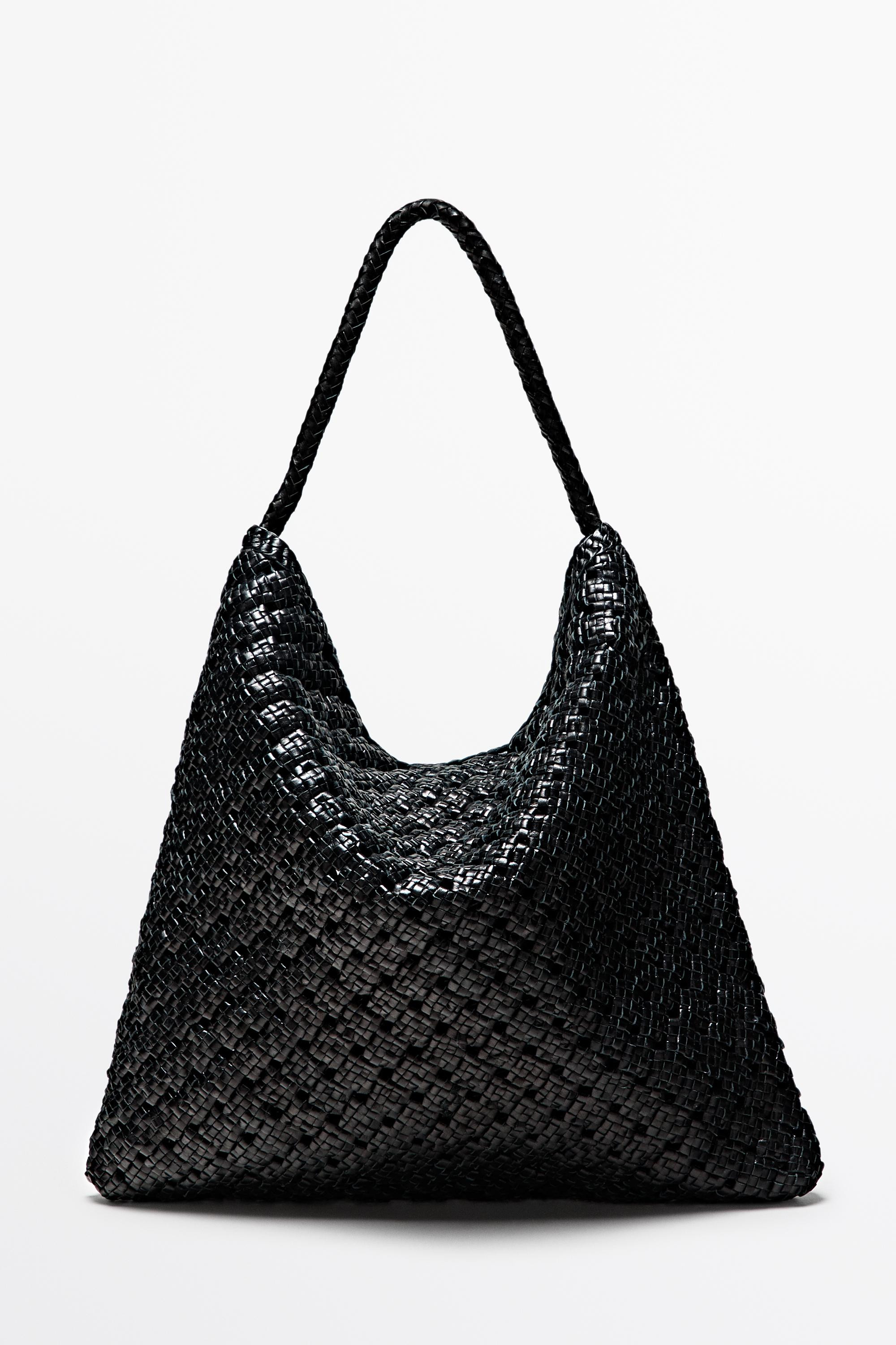 Braided nappa leather bag | Massimo Dutti UK