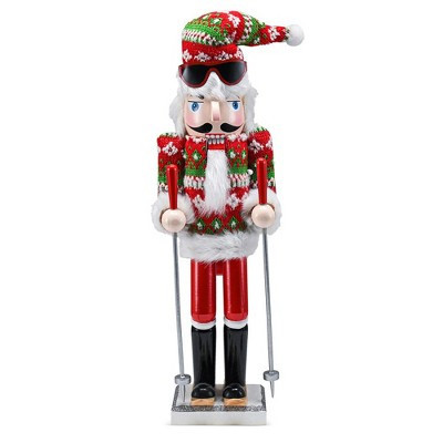 Ornativity Christmas Wooden Skier Man Nutcracker - 15 in | Target