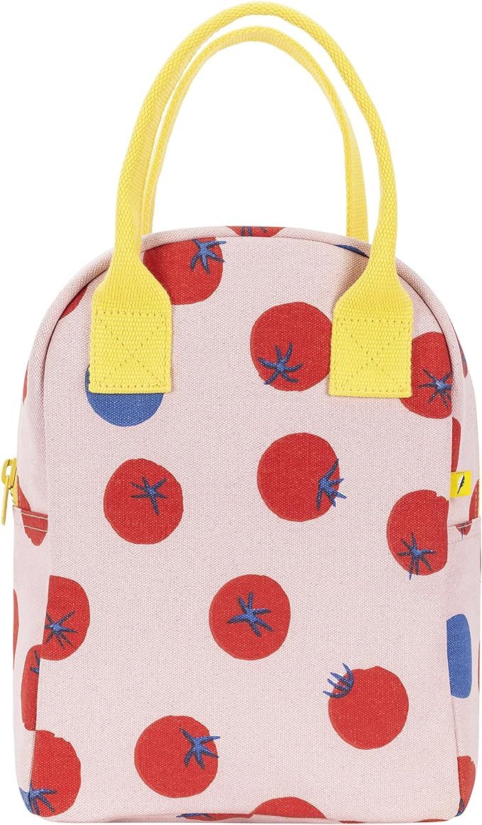 Fluf Zipper Lunch Bag | Organic Cotton Lunch Bag for Men, Women & Kids (Tomatoes) | Amazon (US)