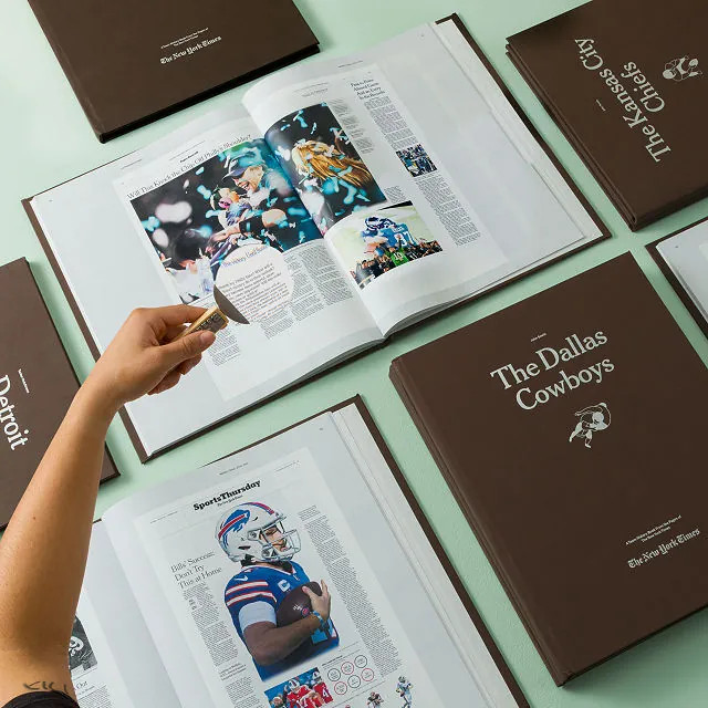 New York Times Custom Football Book | UncommonGoods