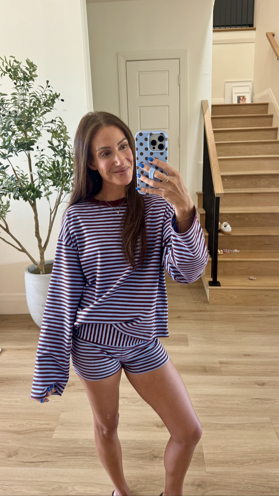 Could NOT believe this set! Looks so much like an expensive designer brand but less than $30! Wearing smalls. Shorts are a little short but stretchy and I love the fit of the top! In smalls￼

#LTKSaleAlert #LTKootd