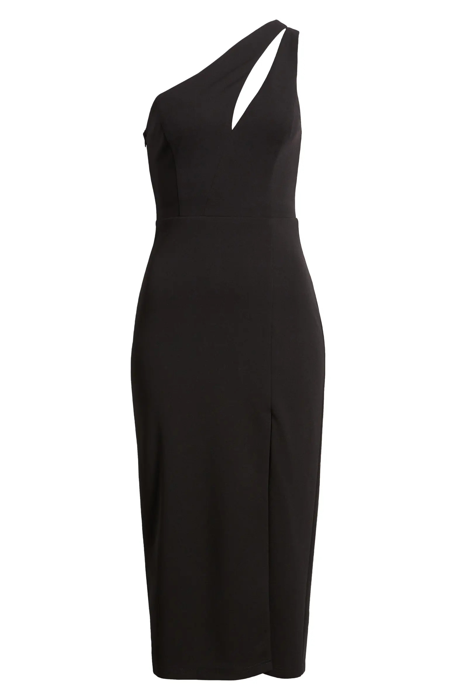 Cocktail Club Cutout One-Shoulder Midi Dress | Nordstrom