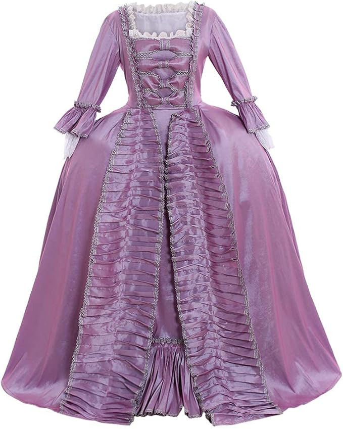 CosplayDiy Women's Queen Marie Antoinette Rococo Ball Gown Gothic Victorian Dress Costume Purple | Amazon (US)